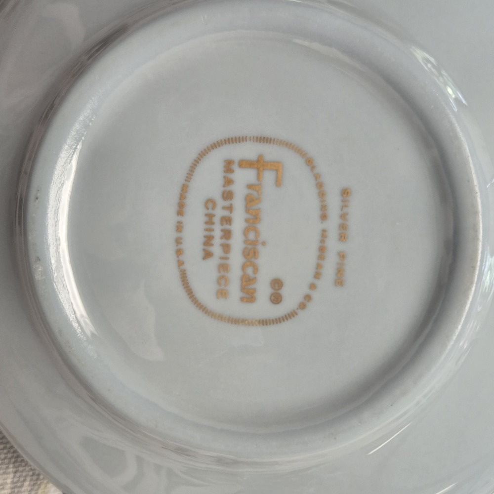 Franciscan China Silver Pine Gravy Boat —EXCELLENT - Picture 5 of 8